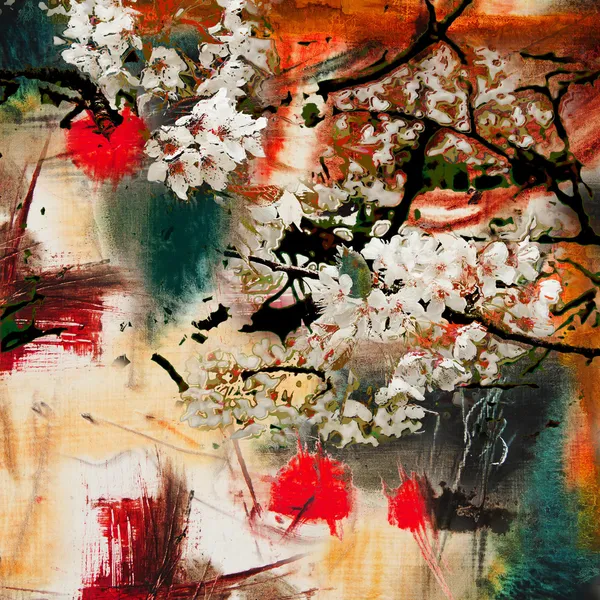 Latar belakang abstrak motif musim semi Stok Gambar Bebas Royalti