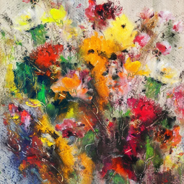 çiçek boyama soyut