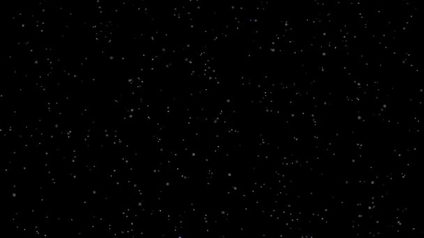 Langsam Fallen Der Nacht Schneeflocken Vom Himmel Kleine Weiße Teilchen — Stockvideo