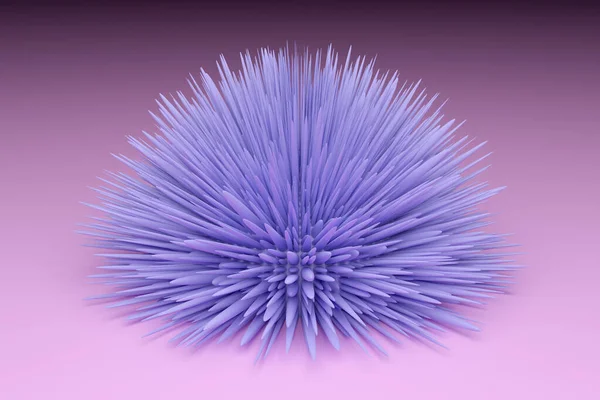 Abstract Picture Bright Colors Bud Blue Fluffy Flower Symmetrical Petals — 스톡 사진