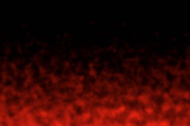 Soyut kırmızı bir sis parçalanmış. Karanlıkta sürünen küçük kırmızı duman girdapları. 3 Boyutlu Hazırlama.