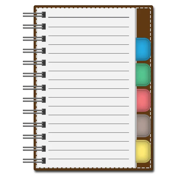 Papel em branco com vetor de caderno — Vetor de Stock