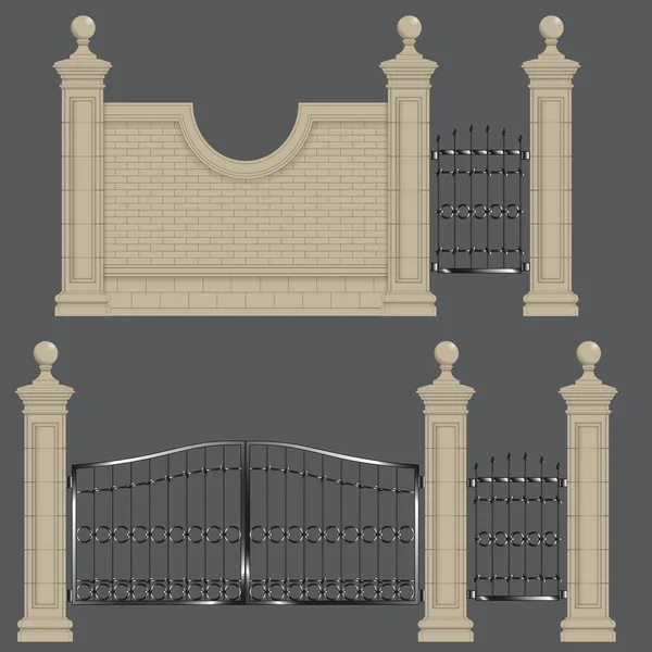 Gate garden — Wektor stockowy