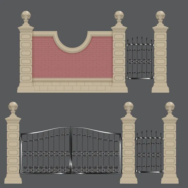 Garden gate — Stock Illustration Garden gate Stock Illustration