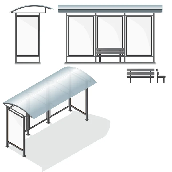 Bus Stop. Empty Design Template for Branding — Stock Vector