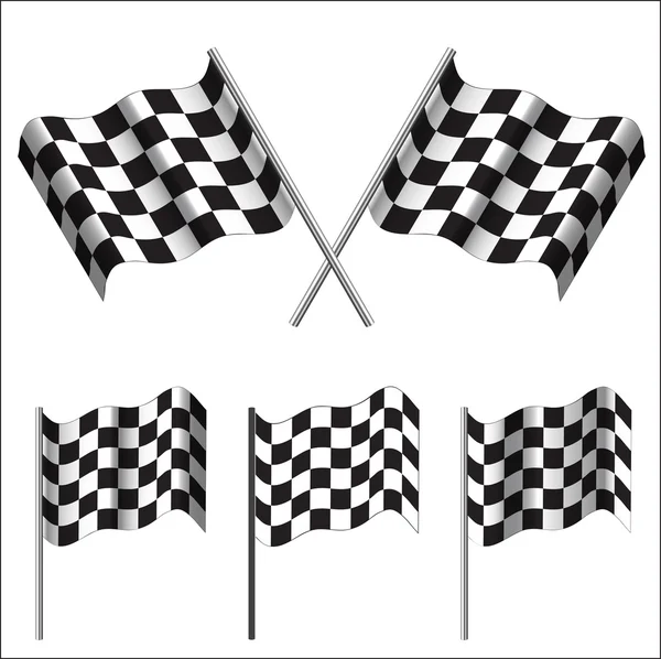 Drapeaux à carreaux (course). Vecteur — Image vectorielle