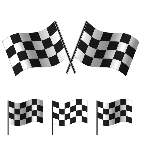 Checkered flag (wyścigi). wektor — Wektor stockowy