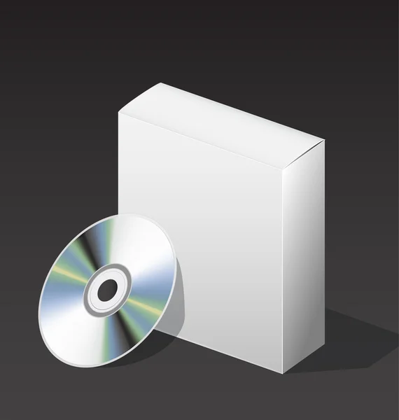 Caja para DVD con un disco — Vector de stock