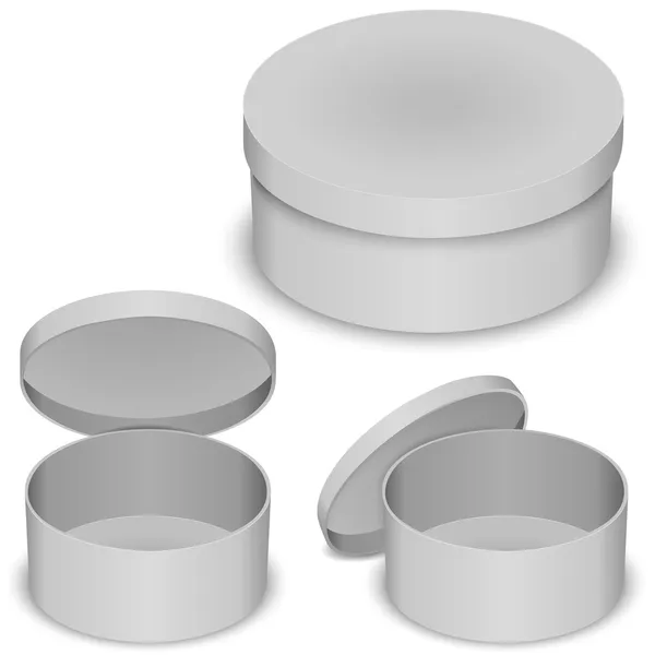 Modèle de vecteur de boîte ronde — Image vectorielle