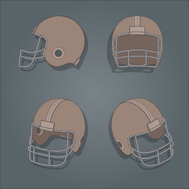Vector American football helmet clipart