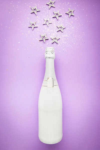 Botella de champán, vista superior — Foto de Stock