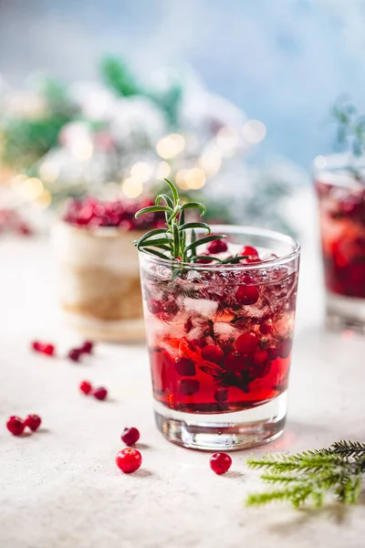 Bebida refrescante com cranberries — Fotografia de Stock