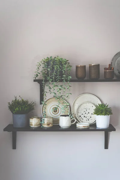 Stylish open space shelves