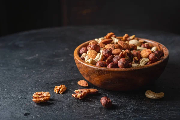 Mixed nuts in a bowl — Stock Photo, Image