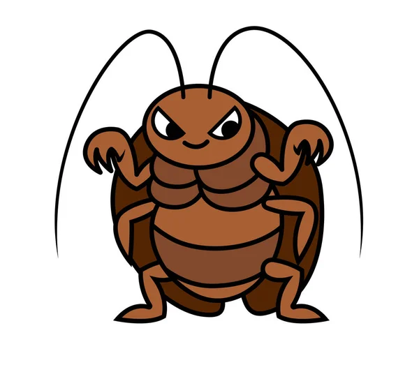표현의 삽화를 바퀴벌레 캐릭터 — 스톡 벡터
