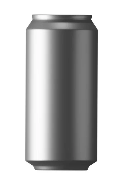 Weergave Realistische Drank Aluminium Kan Mockup Blanco Metalen Container Voor — Stockfoto