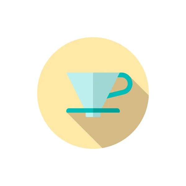 Coffee Filters Icon Vector Flat Long Shadow Design —  Vetores de Stock