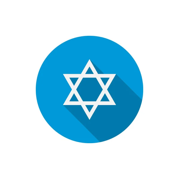 Estrella David Símbolo Símbolo Religioso Judío Israelí Signo Judaísmo Ilustración — Archivo Imágenes Vectoriales