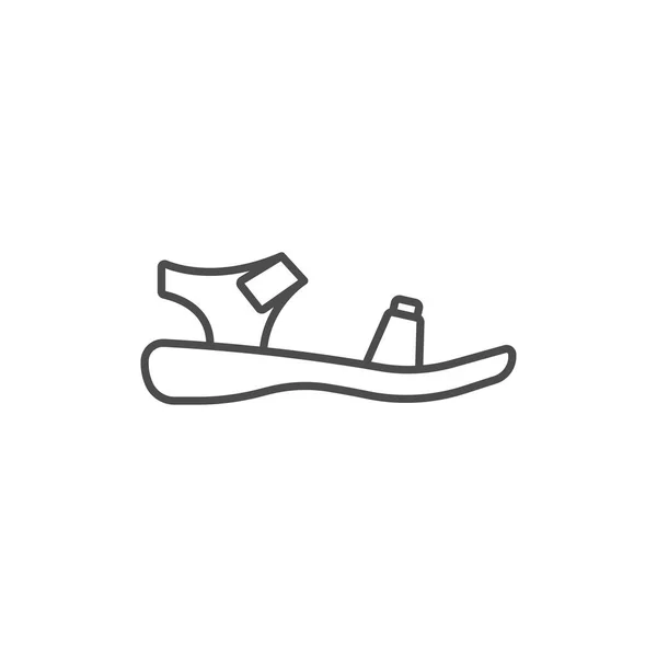 Значок Вектора Обуви Сандалий Линейный Плоский Знак Мобильной Концепции Веб — стоковый вектор