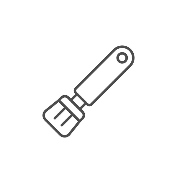 Basting Brush Vector Icon Outline Flat Sign Mobile Concept Web — ストックベクタ