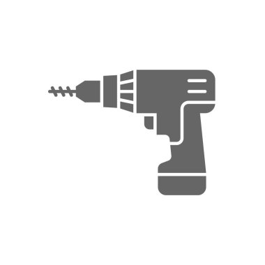 Kablosuz sondaj vektör simgesi. Mobil konsept ve web tasarımı için düz tabela. Elektrikli tornavida sembolü. Sembol, logo çizimi. Vektör grafikleri