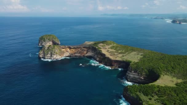Mandalika Surrounding Area Seascape Aerial View Gili Island South Lombok — Video Stock