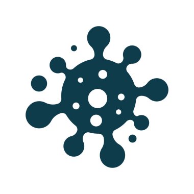 Beyaz arkaplanda izole edilmiş tehlikeli bakteri vektör simgesi