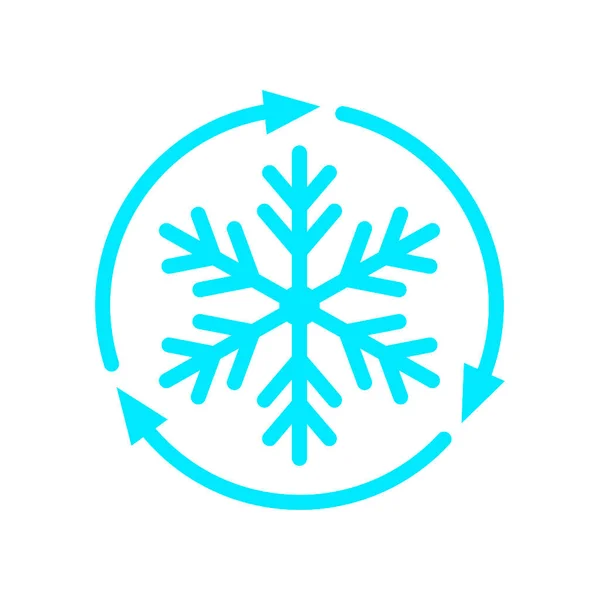 Abstract Freezing Vector Flat Icon Illustration Isolated White Background — Vetor de Stock