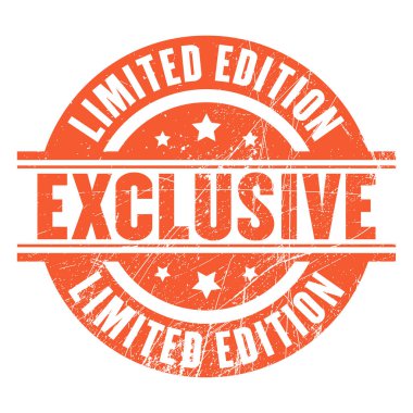 Vector exclusive retro stamp, brown color