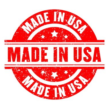 Made in USA stamp red color