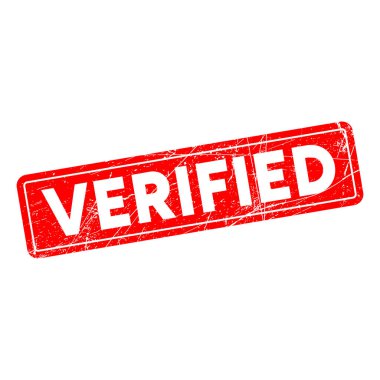 Green verified rubber stamp vector on white background