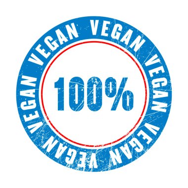 Vegan formula rubber stamp isolated on white background, 100 guarantee suitable for vegans