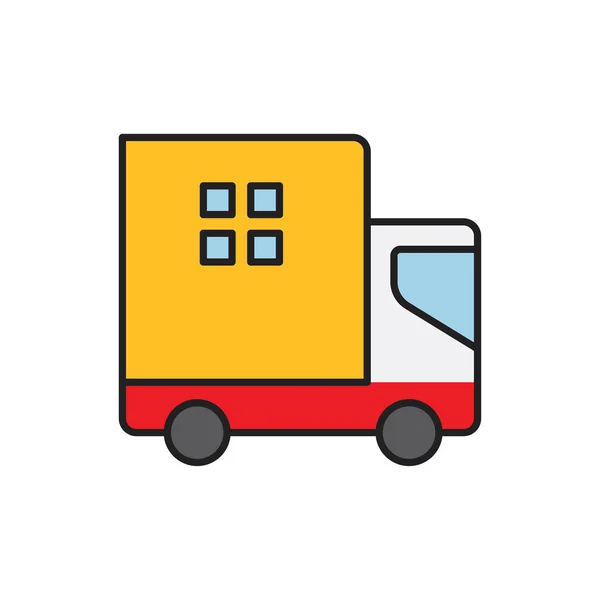 Home Delivery Truck Icon Konzept Isoliert Auf Weißem Hintergrund Vektorillustration — Stockvektor