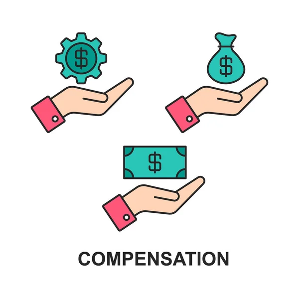 Compensation Icon Vector Logotype — Stock Vector