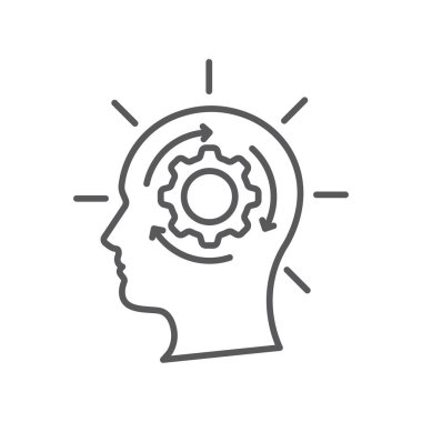 Gerçekleştirme simgesi. Basit yaratıcı unsur. Şablonlar, bilgi grafikleri ve pankartlar için gerçekleştirme simgesi