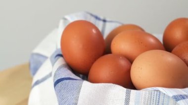 Fresh Farmers Eggs on Market Display