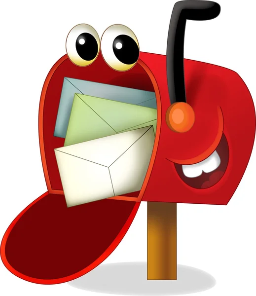 Мультфильм почтовый ящик - иллюстрация для детей — стоковое фото