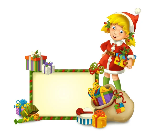 Weihnachten - santa claus - cartoon illustration — Stockfoto