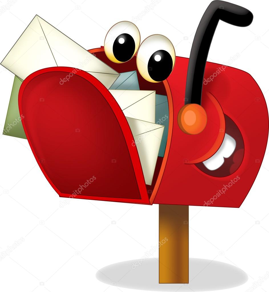 La boîte aux lettres dessin animé illustration pour les enfants