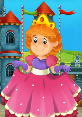 çocuklar için çizgi film Ortaçağ illüstrasyon