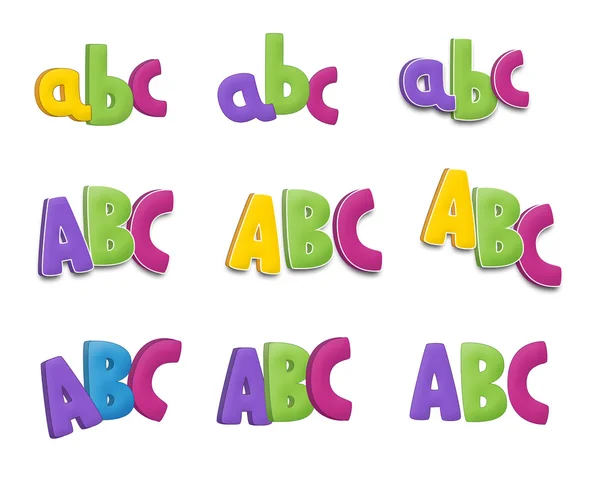 Het beeldverhaal alfabet - voor de kinderen — Stockfoto