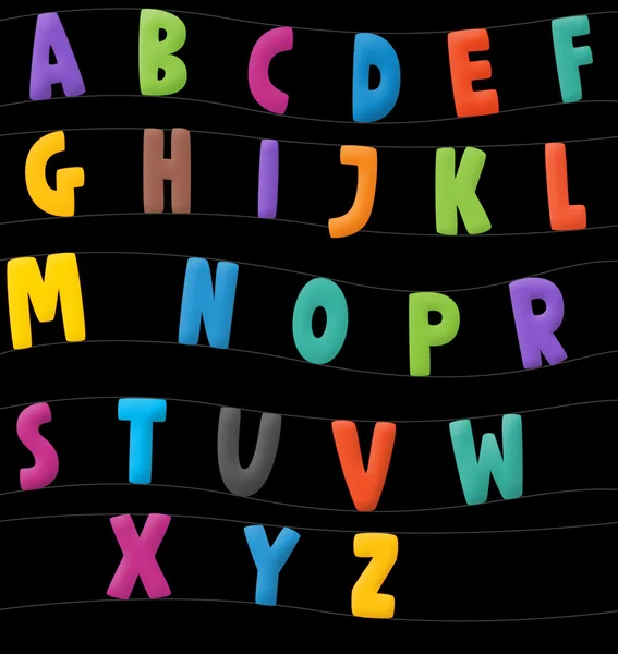 The cartoon alphabet or numbers - for the children — Stock Photo, Image