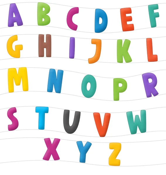 El alfabeto de dibujos animados o números - para los niños —  Fotos de Stock