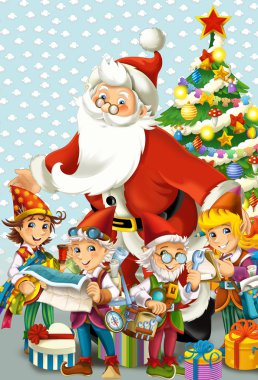 -Noel Baba - christmas illüstrasyon