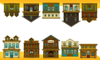 Vahşi Batı - western - kare - sınır - şablon - çizim çocuklar için