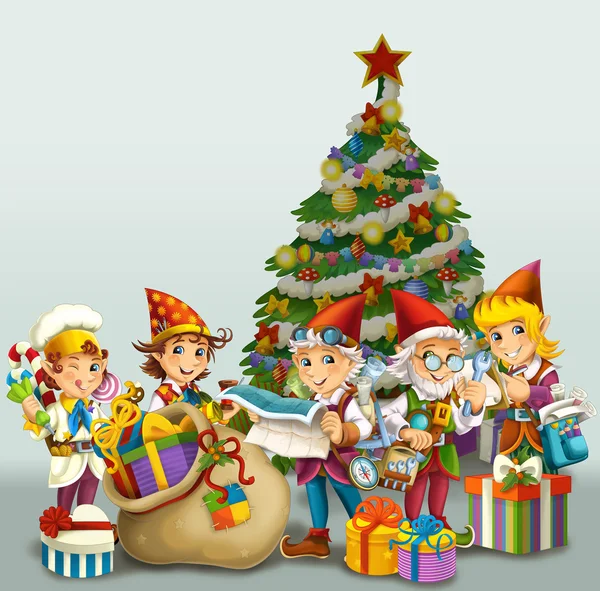 La Navidad - Santa Claus - ilustración —  Fotos de Stock