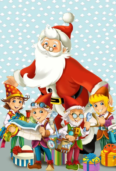 The christmas - Santa Claus - illustration — Stock Photo, Image