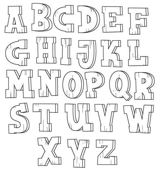 La page à colorier - jeu de société - alphabet dessin animé - illustration pour les enfants — Photo