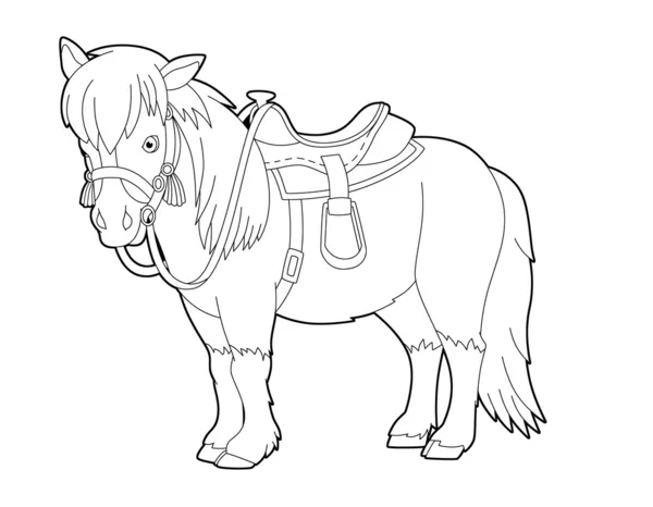 Wild west horse - illustration for children