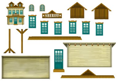 Vahşi Batı tarzı elemanları - çizim çocuklar için